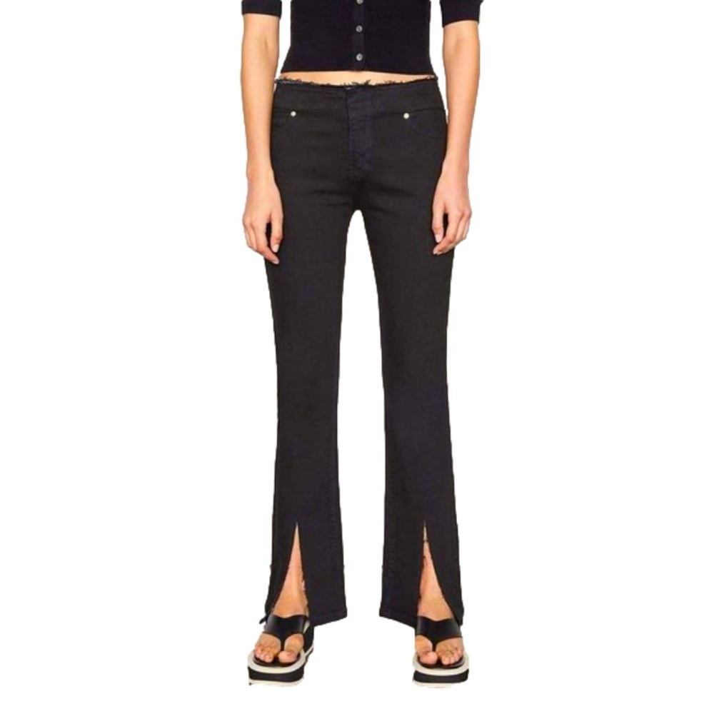 FRAME Women’s Flare Slit Bottom Low rise jeans Size 25 - Distressed Waist Bottom